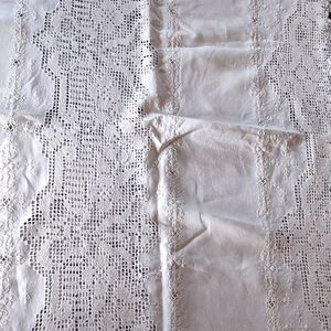 Vintage Lacey Crochet Tablecloth